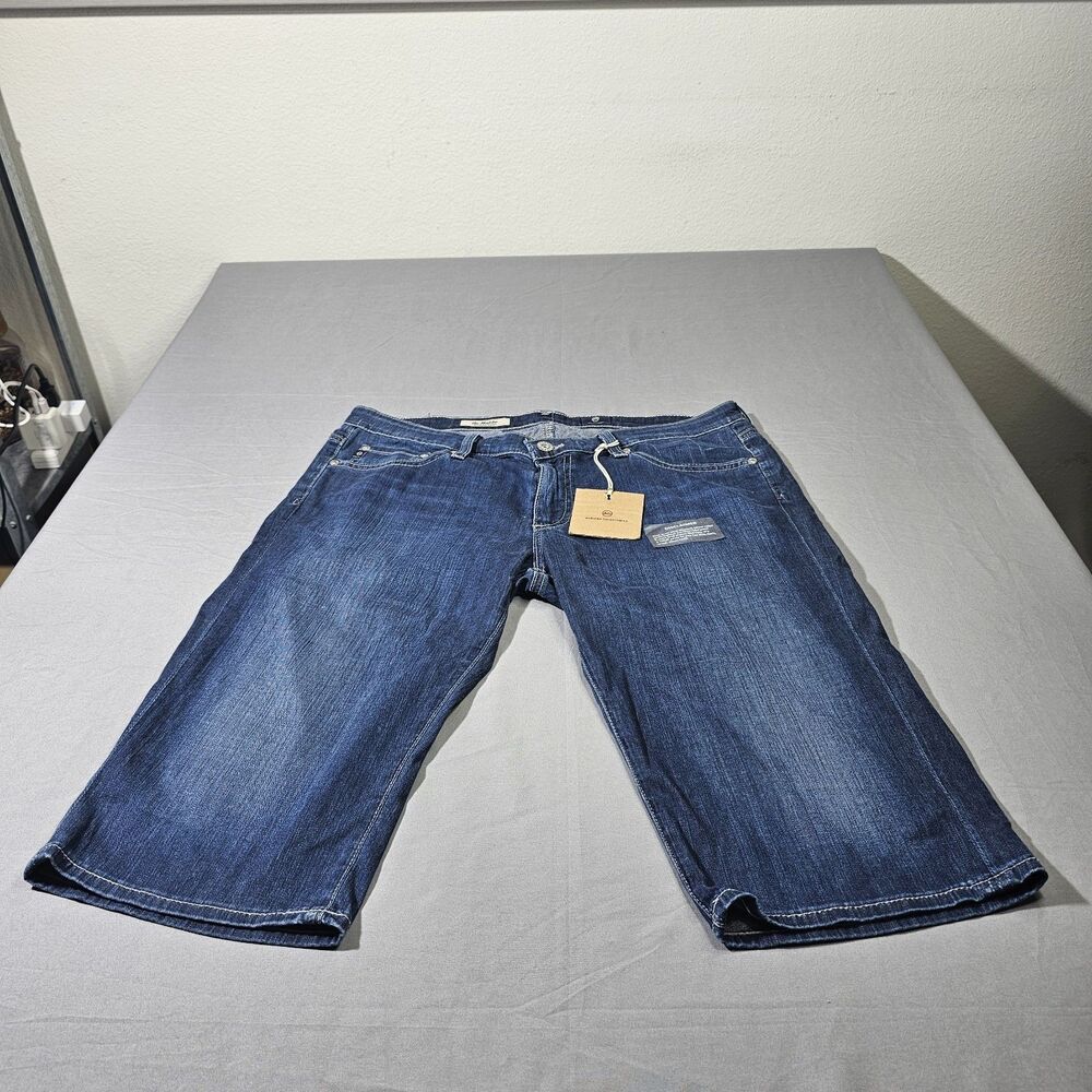 AG Adriano Goldschmied The Malibu Bermuda Shorts Women 31 Blue Denim NWT USA